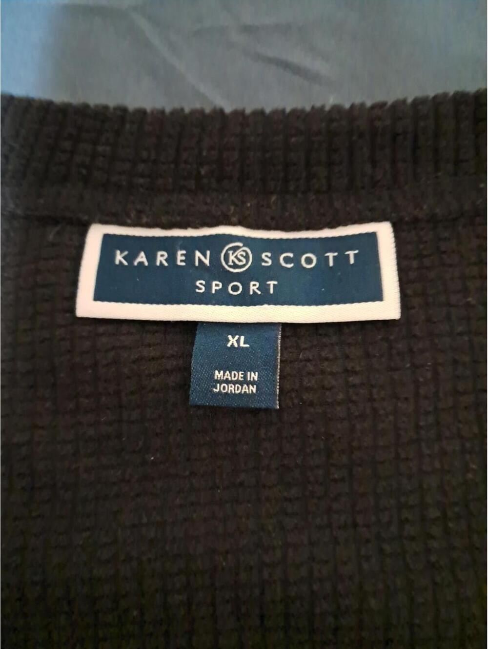 Women’s Karen Scott‎ XL Black Short Sleeve Shirt-Worn Only A Few Times